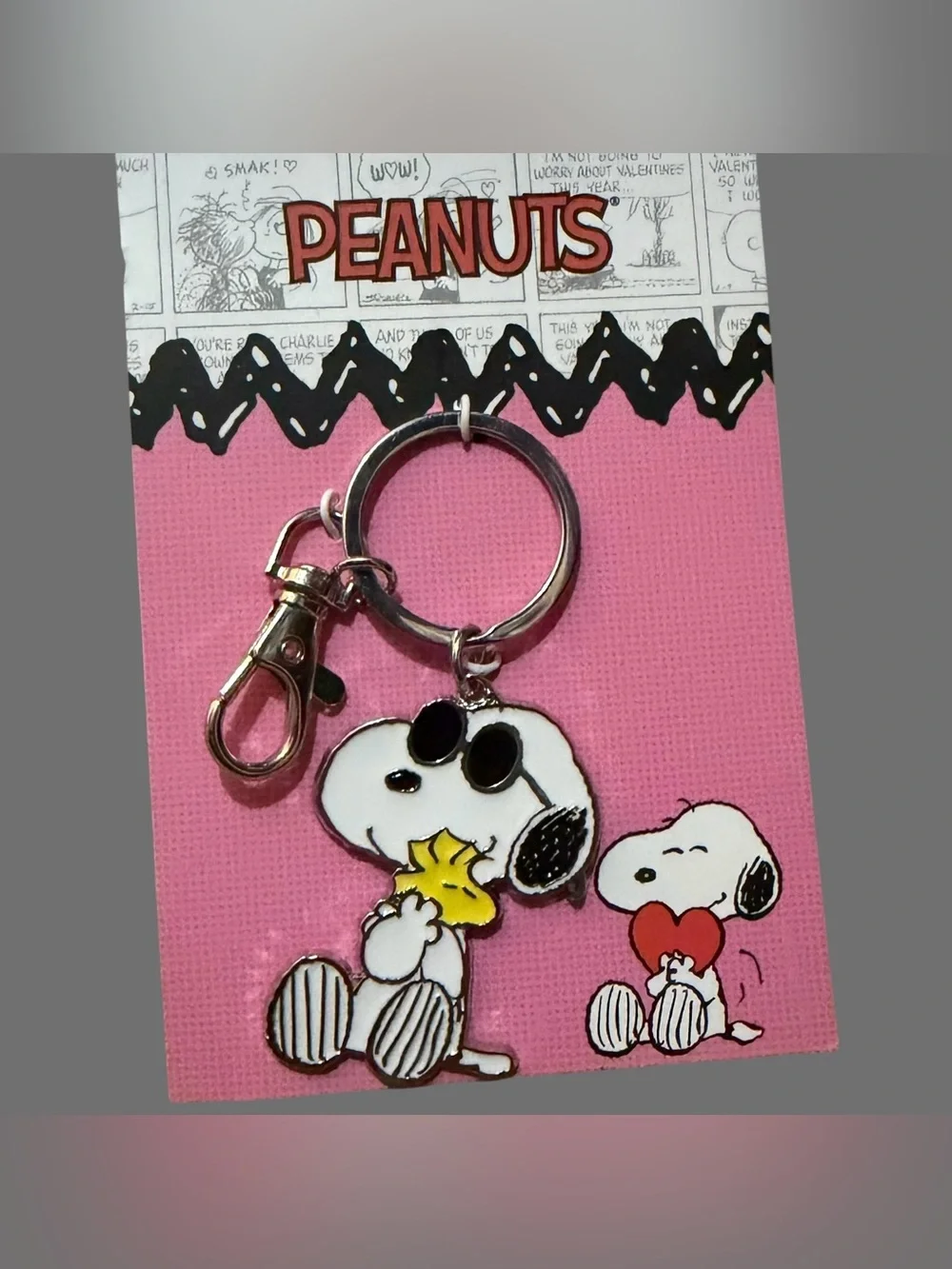 New W/ Tags! Peanuts 21” Lying Snoopy Plush & Snoopy / Woodstock Enamel Keychain